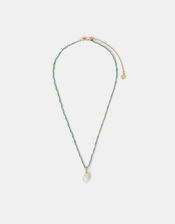 14ct Gold-Plated Pearl Braided Cord Necklace, , large