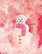 Happy Snowman Hanging Decoration, , large