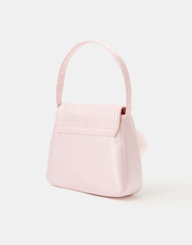 Girls Tulle Flower Satin Bag, , large
