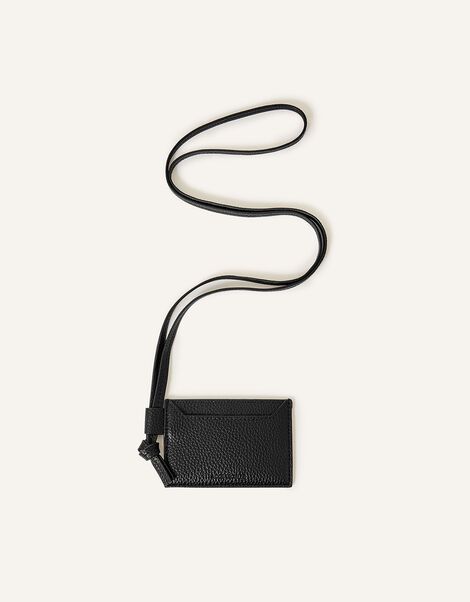 Lanyard Card Holder, Black (BLACK), large