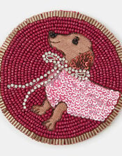 Beaded Sausage Dog Coaster, , large