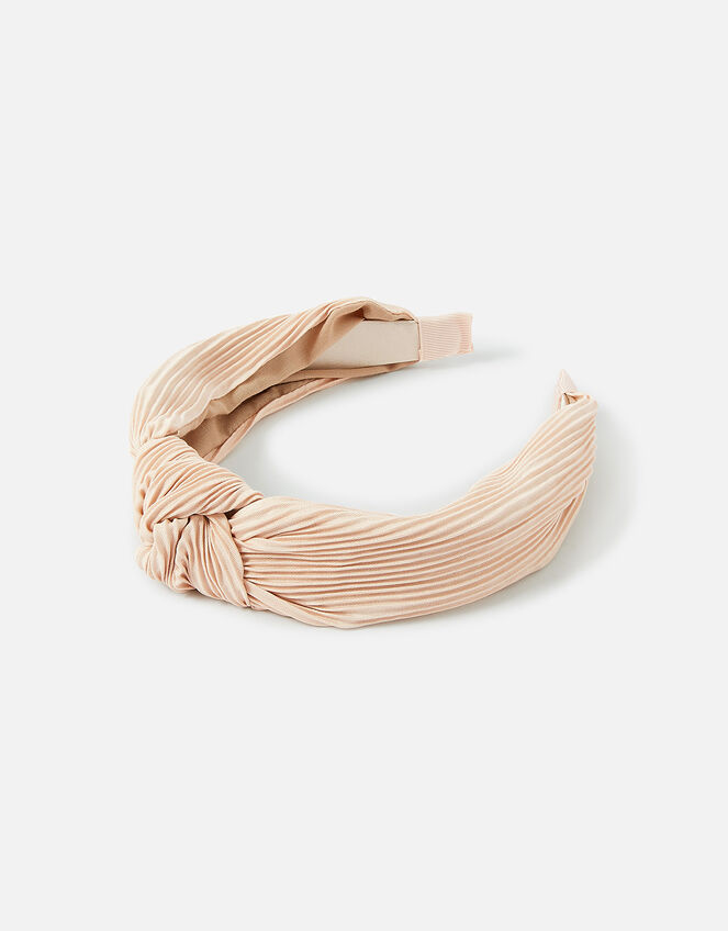 Wide Pleated Knot Alice Hair Band, , large