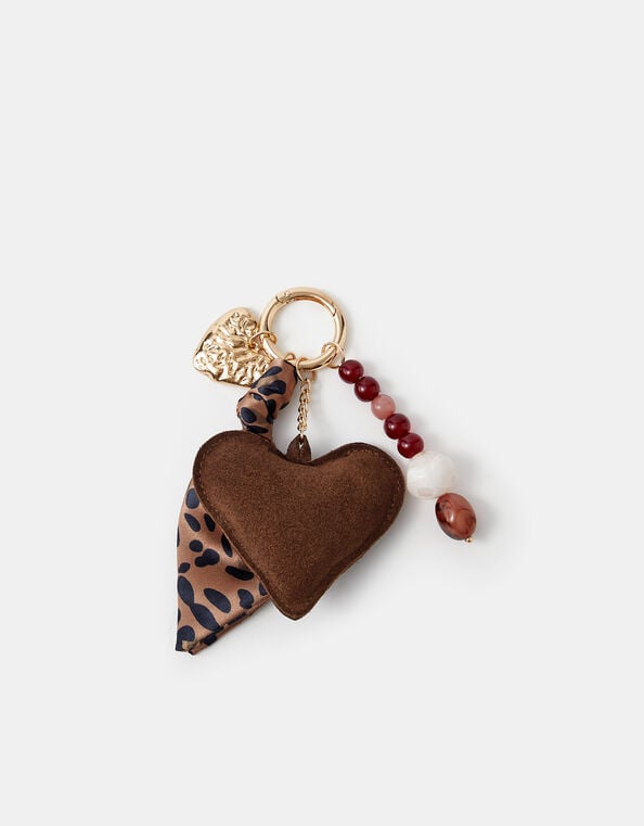 Heart Beaded Bag Charm, , large