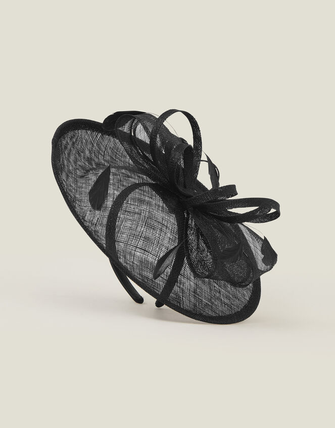 Penny Loop Fascinator, Black (BLACK), large