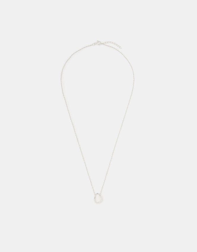 Sterling Silver Molten Pendant Necklace, , large