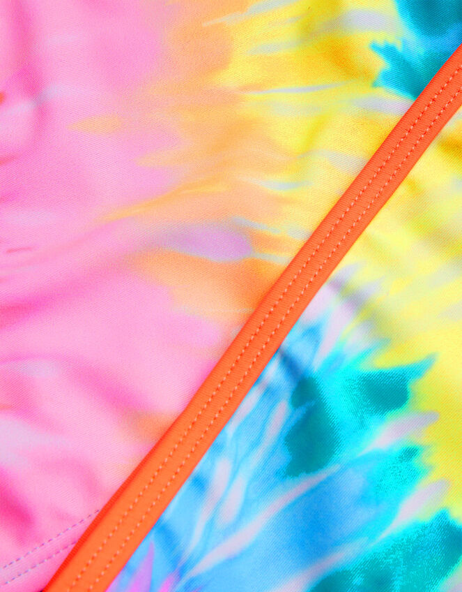Girls Tie Dye Bikini Set with Recycled Polyester, Multi (BRIGHTS-MULTI), large