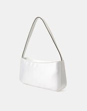 Satin Shoulder Bag, Ivory (IVORY), large