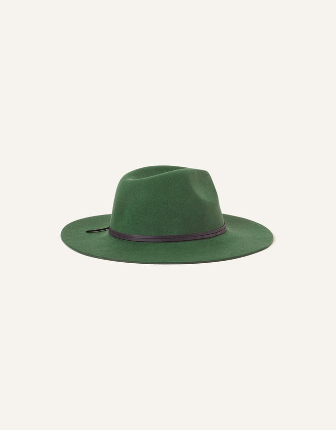 Wool Fedora, Green (GREEN), large