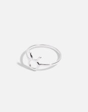 Sterling Silver Zodiac Taurus Ring , Silver (ST SILVER), large