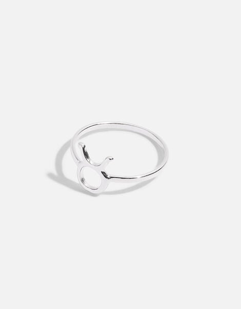 Sterling Silver Zodiac Taurus Ring  Silver, Silver (ST SILVER), large