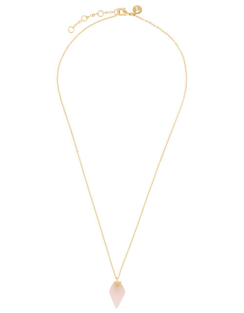 Healing Stones Gold-Plated Rose Quartz Necklace, , large
