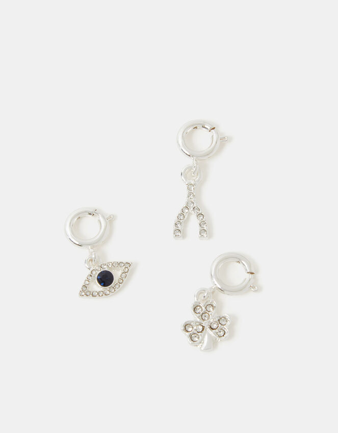 3-Pack Diamanté Lucky Jewellery Charms, , large