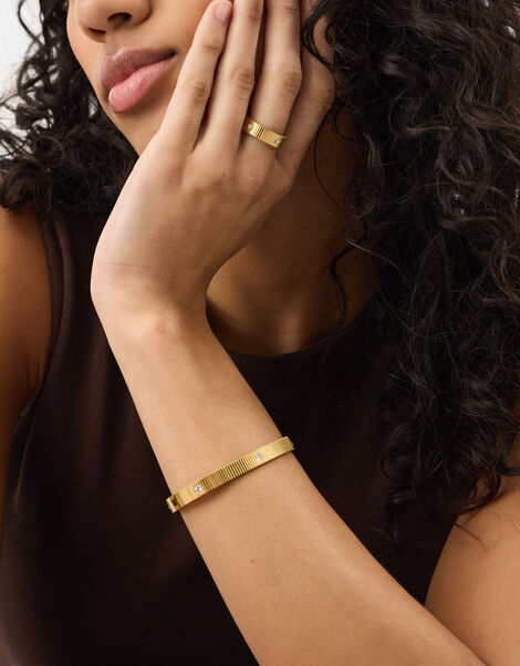 Stainless Steel Stone Bangle, , large