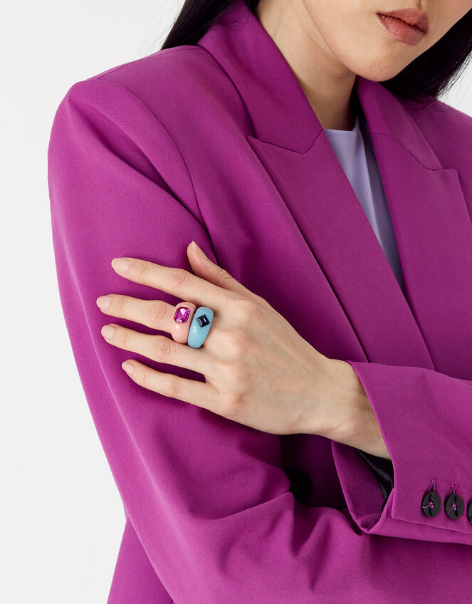Eye Candy Chubby Ring Set of Two, Multi (PASTEL-MULTI), large