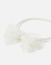 Girls Mesh Bow Headband , , large