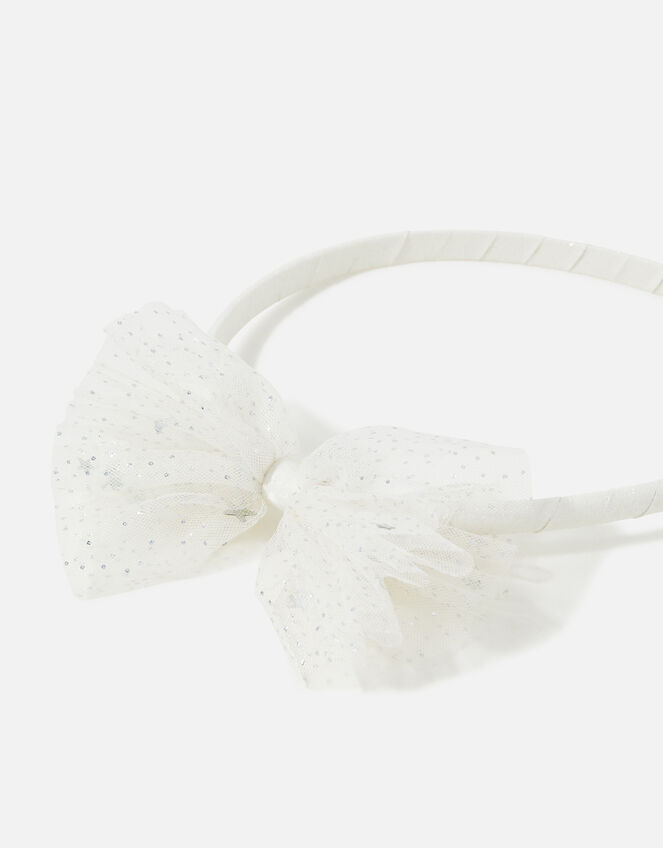Girls Mesh Bow Headband , , large