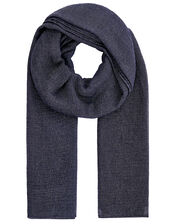 Metallic Lightweight Scarf, Blue (NAVY), large