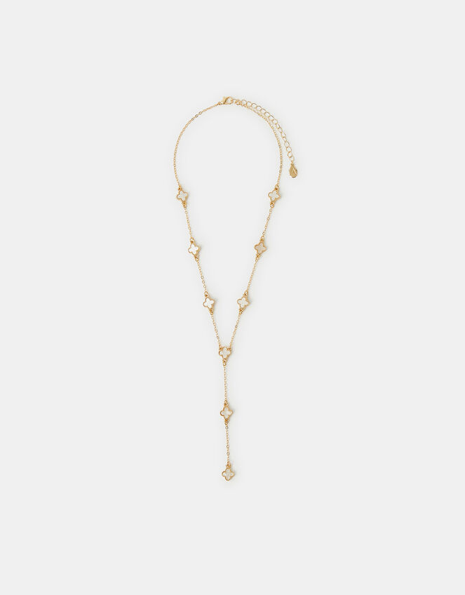 Clover Station Lariat Necklace, , large