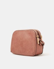 Double Zip Crossbody Bag, Pink (PINK), large