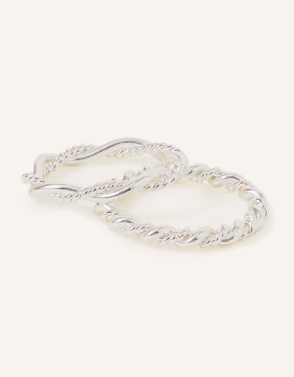 Sterling silver twist ring top