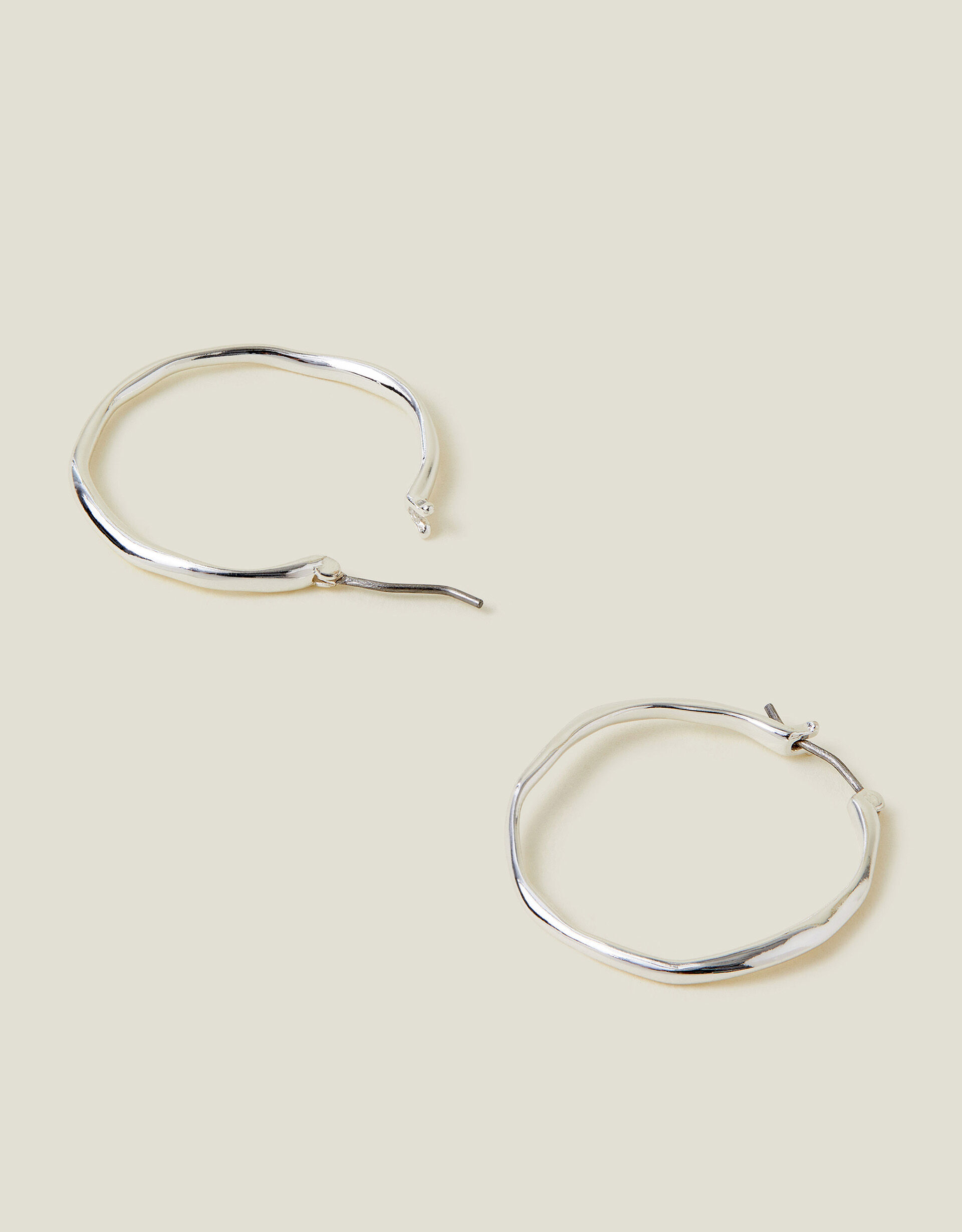 Silver hoop earrings accessorize store