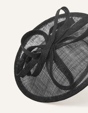 Kate Bow Disc Band Fascinator , Black (BLACK), large