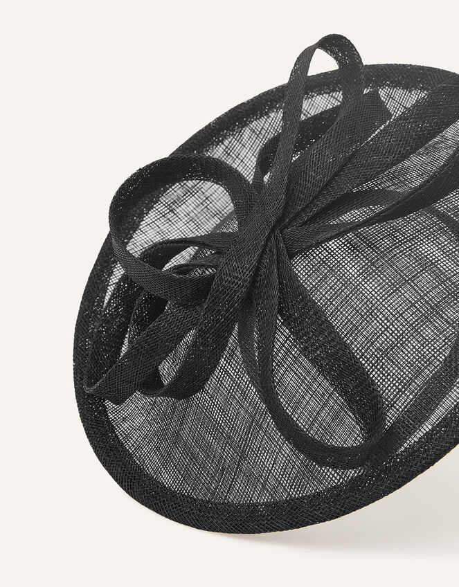 Kate Bow Disc Band Fascinator , Black (BLACK), large