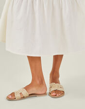 Bella Beaded Sliders, Gold (GOLD), large