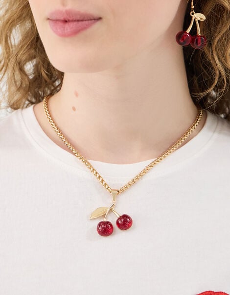 Cherry Pendant Necklace, , large