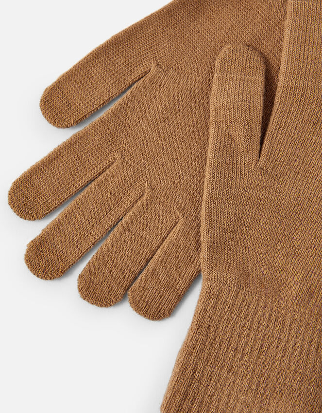 Long Cuff Touchscreen Gloves, Camel (CAMEL), large