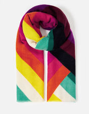 Rainbow Chevron Blanket Scarf, , large