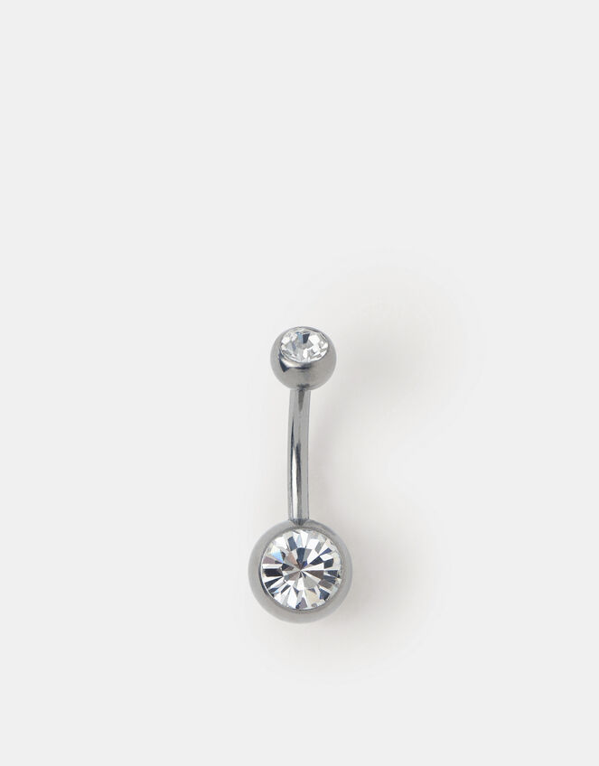 Diamant&eacute; Titanium Belly Bar, , large