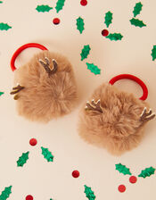 Girls Christmas Reindeer Hairband Set of Two, , large