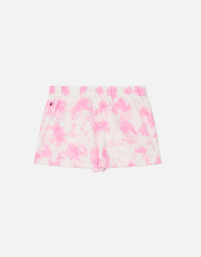 Girls Tie Dye Jogger Shorts, Pink (PINK), large
