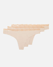 Lazer Cut Thong Set of Three, Nude (NUDE), large