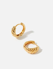 Gold-Plated Chunky Twisted Earrings, , large