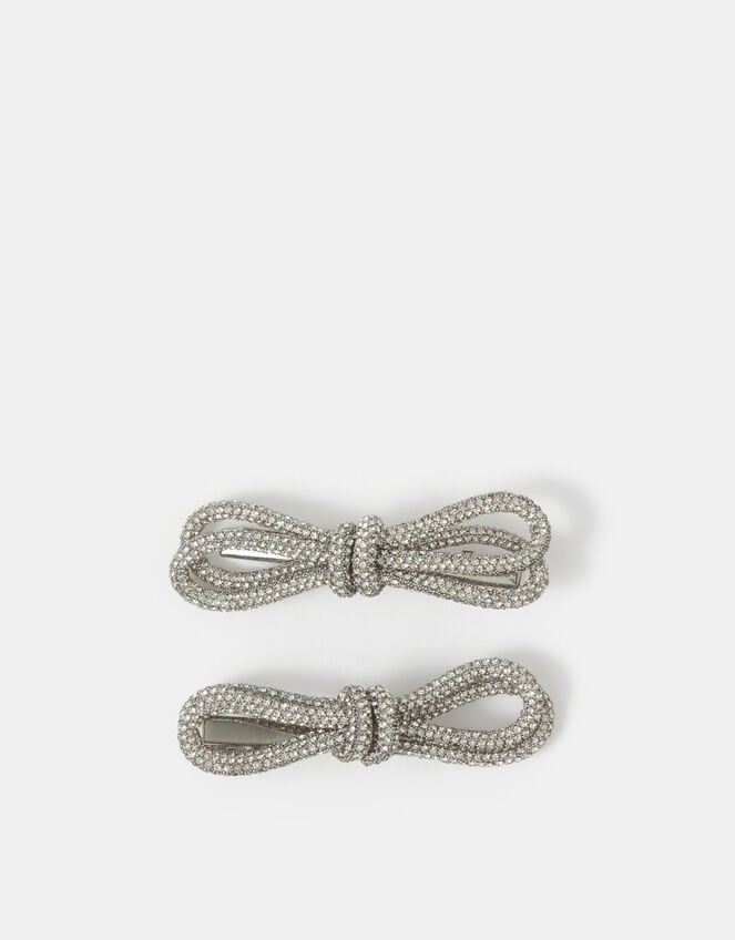 2-Pack Diamant&eacute; Bow Hair Clips, , large