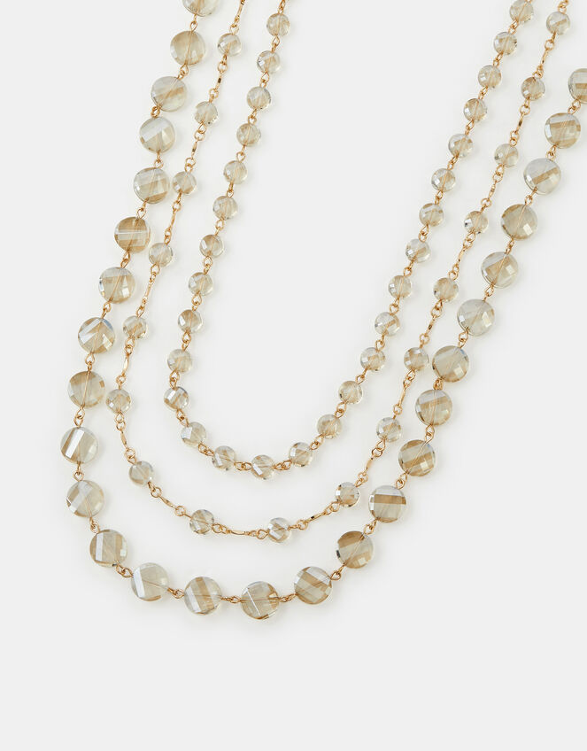 3-Pack Crystal Beaded Chain Necklaces, , large