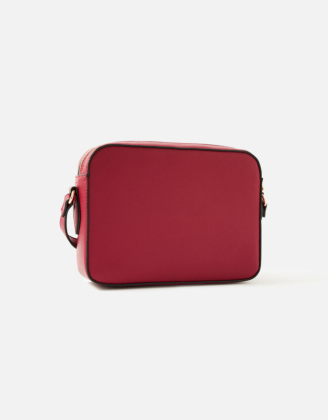Boxy Twist-Lock Cross-Body Bag, Red (RED), large