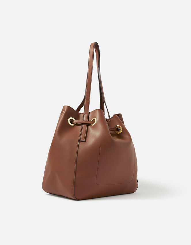 Eyelet Closure Shoulder Bag, , large