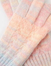 Girls Ombré Knit Gloves, Multi (PASTEL MULTI), large