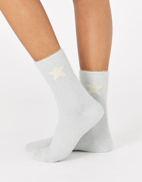 Star Fluffy Sock Twinset, , large