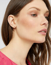 Rose Gold-Plated Stud Earrings with Swarovski® Crystals, , large