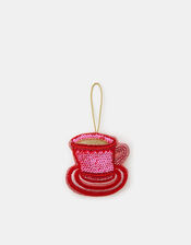 Embellished Tea Cup Christmas Tree Decoration, , large