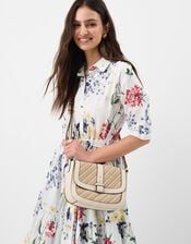 Woven Crossbody Bag, Cream (CREAM), large