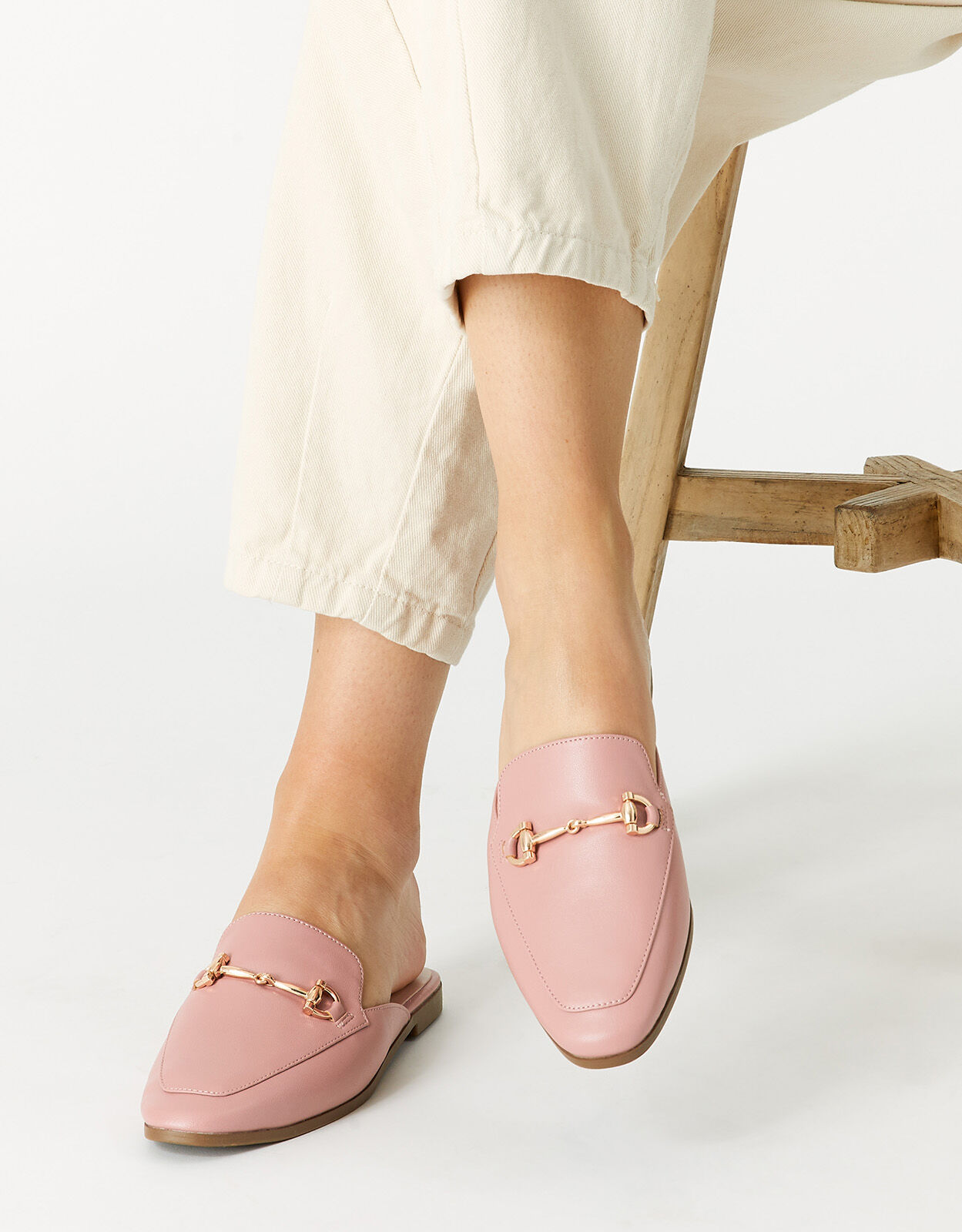 Nude backless loafers clearance