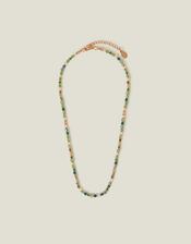 Mixed Bead Necklace Gold, , large