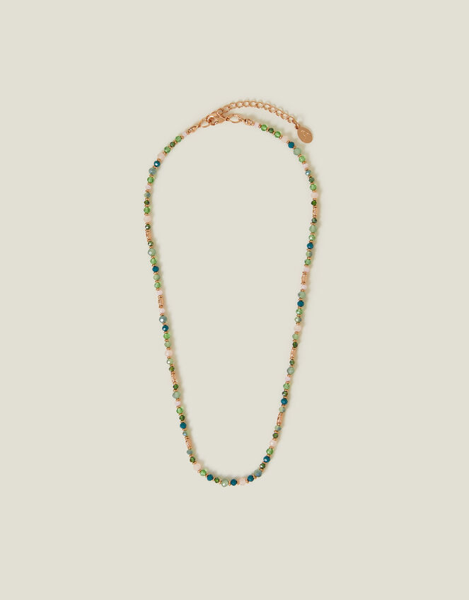 Mixed Bead Necklace Gold, , large