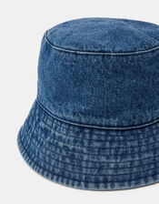 Washed Denim Bucket Hat, , large