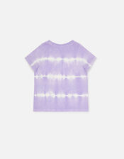Girls Tie Dye Basic T-Shirt, Purple (PURPLE), large